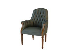 Кресло посетителя Classic 01013FB с декоративной деревянной вставкой